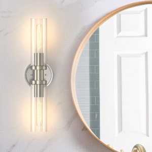 Bathroom Light Fixtures 2-Light Brushed Nickle