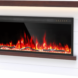 60" Electric Fireplace with Mantel