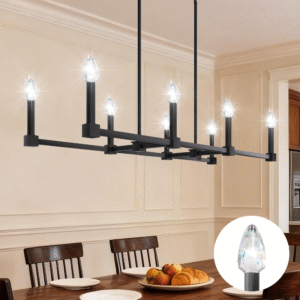 Black Crystal Chandeliers for Dining Room