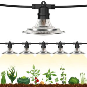 Outdoor LED Grow Lights for Greenhouse 6-Light Waterproof String Grow Light