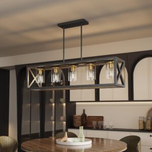 Black Gold Dining Room Light Fixture