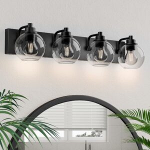 Bathroom Light Fixtures-Matte Black Vanity Lights for Bathroom
