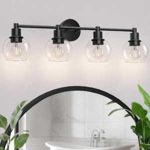Bathroom Light Fixtures-Matte Black Vanity Lights for Bathroom
