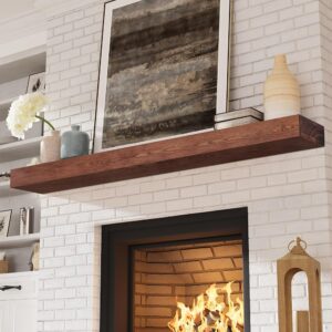 Fireplace Mantel-72 Inch-Walnut
