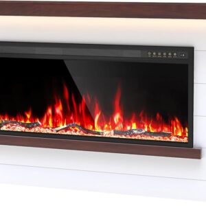 Electric Fireplace with Mantel