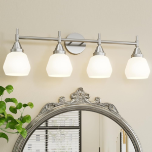 Brush Nickel Vanity Light-4 Light