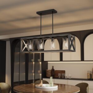 Farmhouse Dining Room Light Fixture-4 Light Kitchen Island Lighting