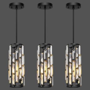 Black Pendant Lights Kitchen Island 3 Pack