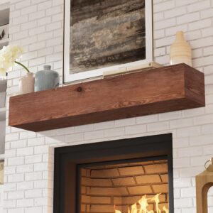 Fireplace Mantel-48 Inch -Walnut