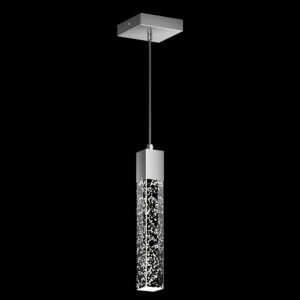 Single Brushed Nickel Bubble Pendant