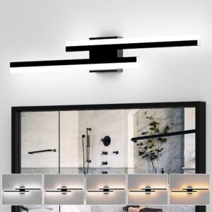 32" Matte‑Black 5CCT Vanity Light